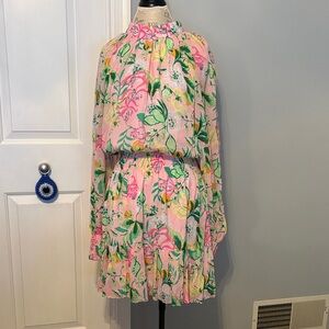 Lilly Pulitzer Ellielyn Long Sleeve Floral Dress - Via Amore Spritzer